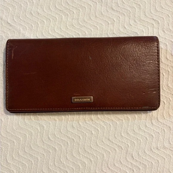 Brahmin Chestnut Leather Clutch - Picture 1 of 12
